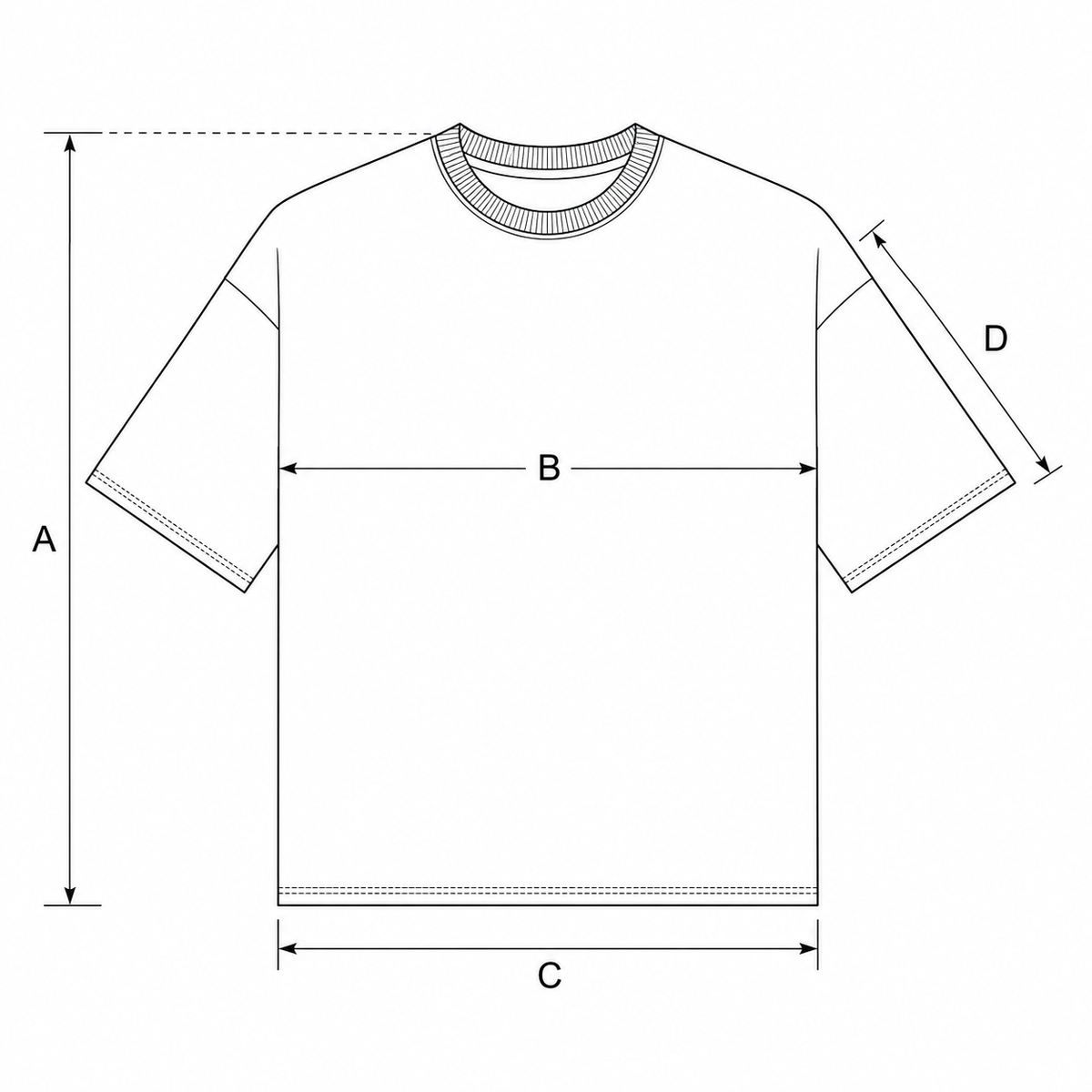 Size guide for Music Money TIM3L3SS Shirt